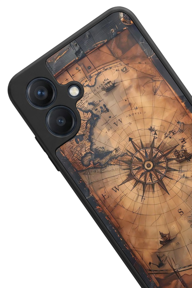 Samsung Galaxy A07 Uyumlu Harita Tasarımlı Glossy Premium Kılıf