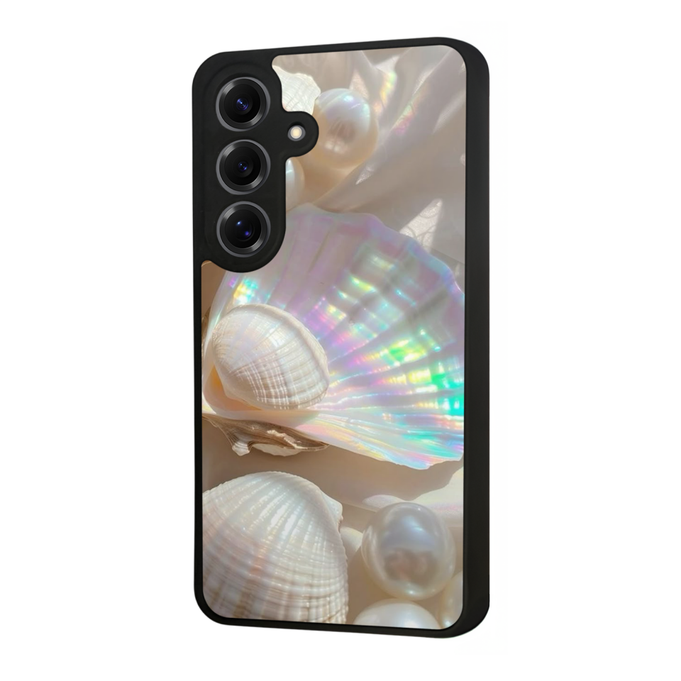 Samsung Galaxy S25 Uyumlu  İnci Tasarımlı Glossy Premium Kılıf