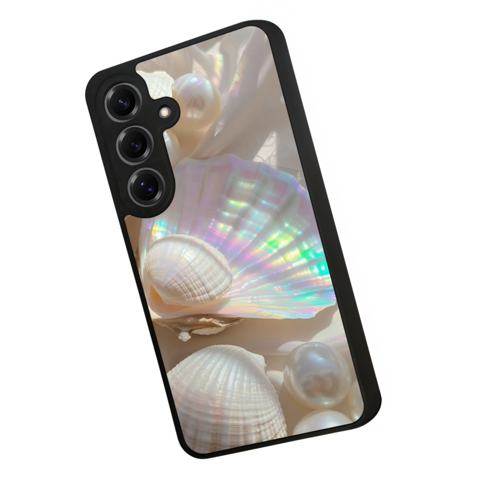 Samsung Galaxy S25 Uyumlu  İnci Tasarımlı Glossy Premium Kılıf