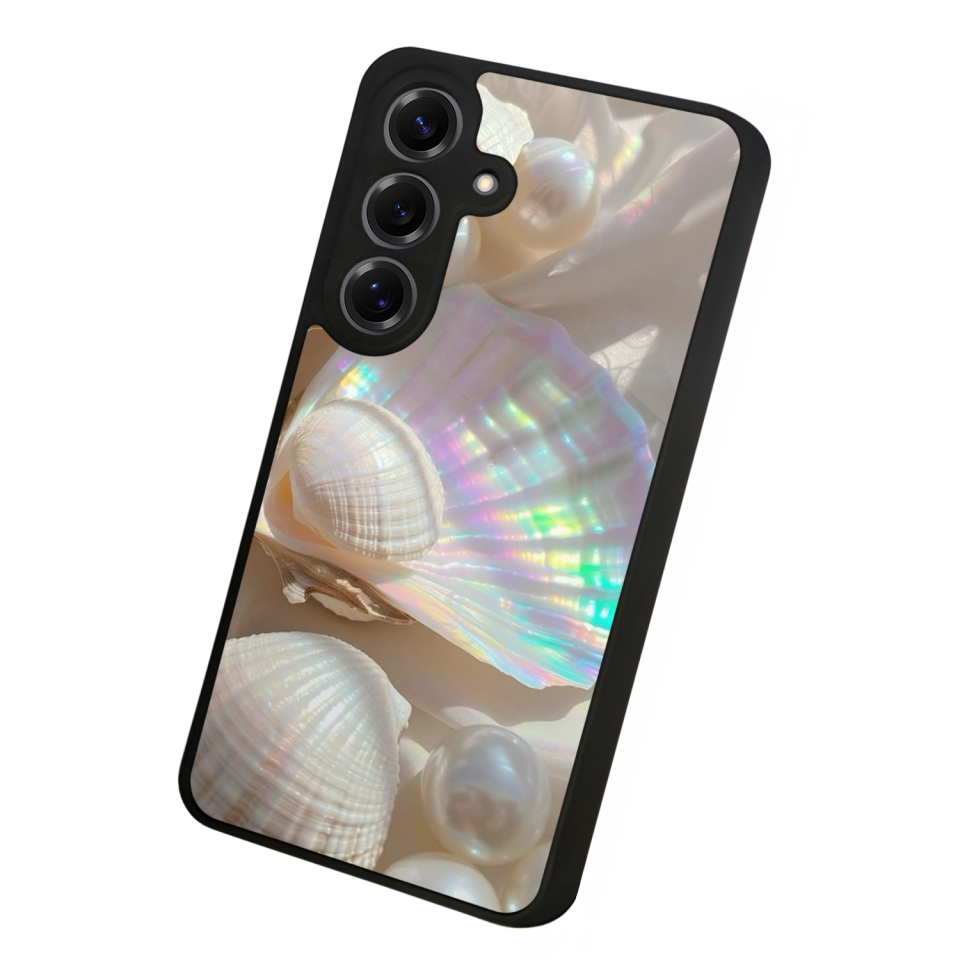 Samsung Galaxy S25 Uyumlu  İnci Tasarımlı Glossy Premium Kılıf