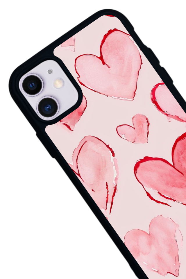 iPhone 11 Uyumlu Kalp Love Tasarımlı Glossy Premium Kılıf