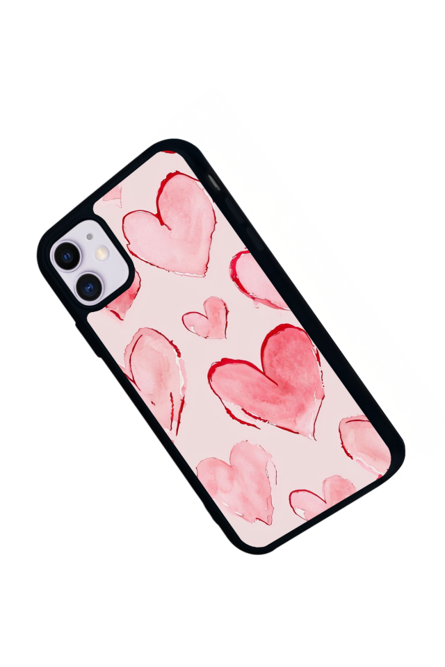 iPhone 11 Uyumlu Kalp Love Tasarımlı Glossy Premium Kılıf