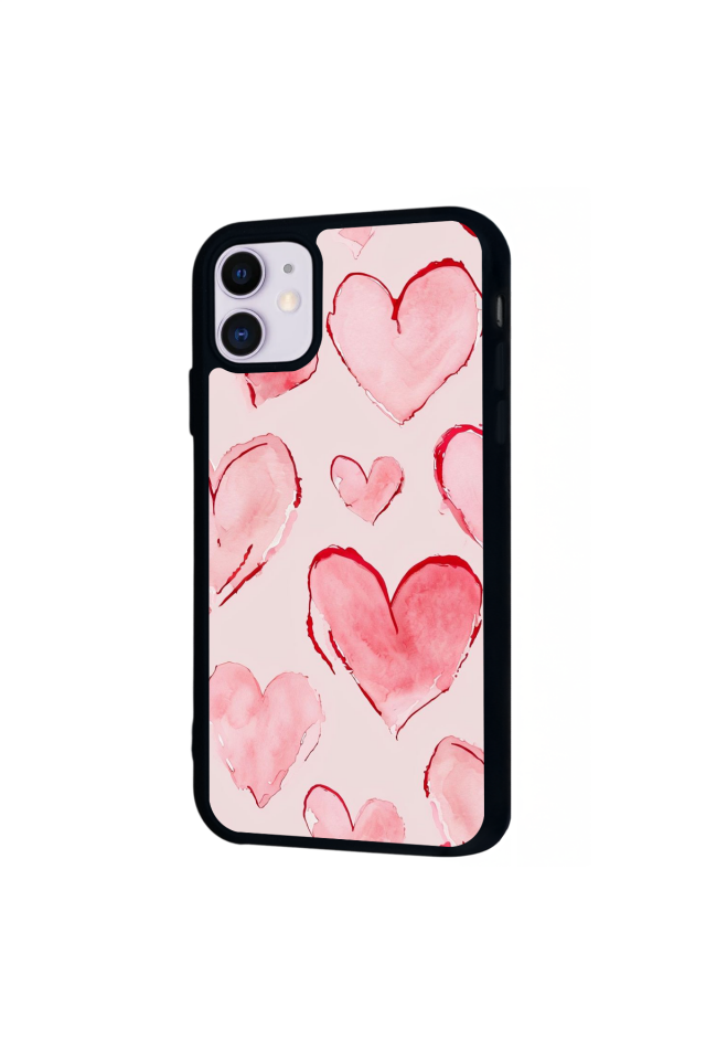 iPhone 11 Uyumlu Kalp Love Tasarımlı Glossy Premium Kılıf