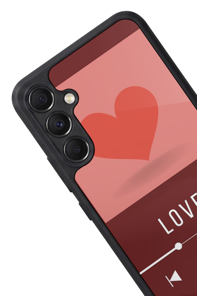 Samsung Galaxy M34 Uyumlu Kalp Love Tasarımlı Glossy Premium Kılıf