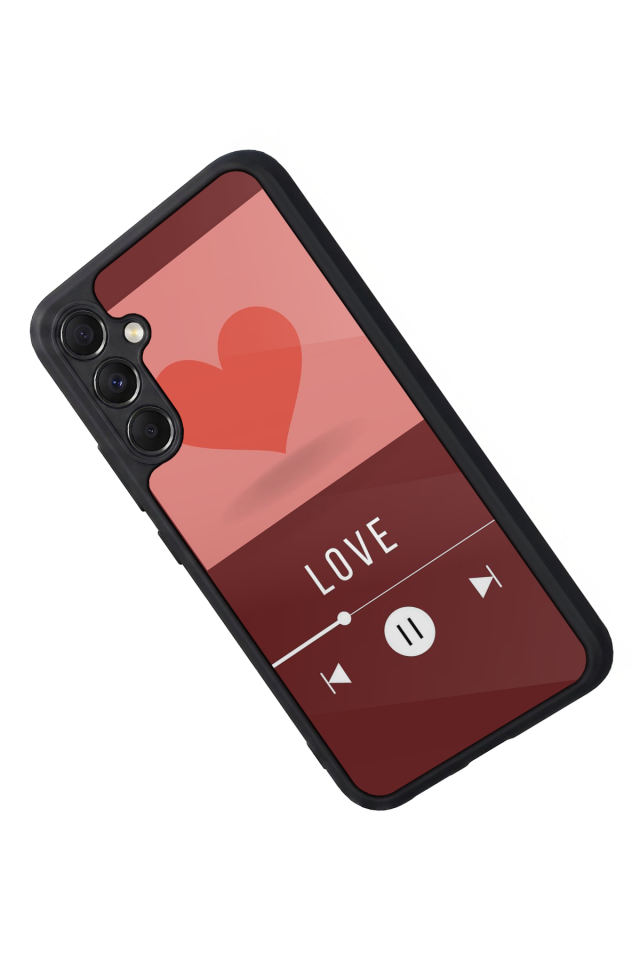Samsung Galaxy M34 Uyumlu Kalp Love Tasarımlı Glossy Premium Kılıf