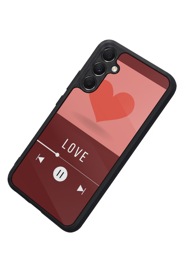 Samsung Galaxy M34 Uyumlu Kalp Love Tasarımlı Glossy Premium Kılıf