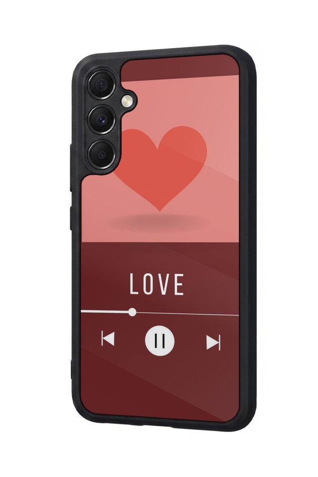 Samsung Galaxy M34 Uyumlu Kalp Love Tasarımlı Glossy Premium Kılıf