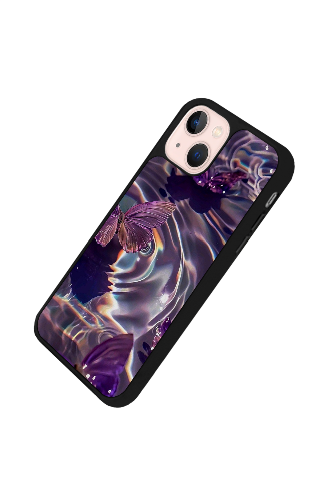 iPhone 15 Uyumlu Kelebek Tasarımlı Glossy Premium Kılıf
