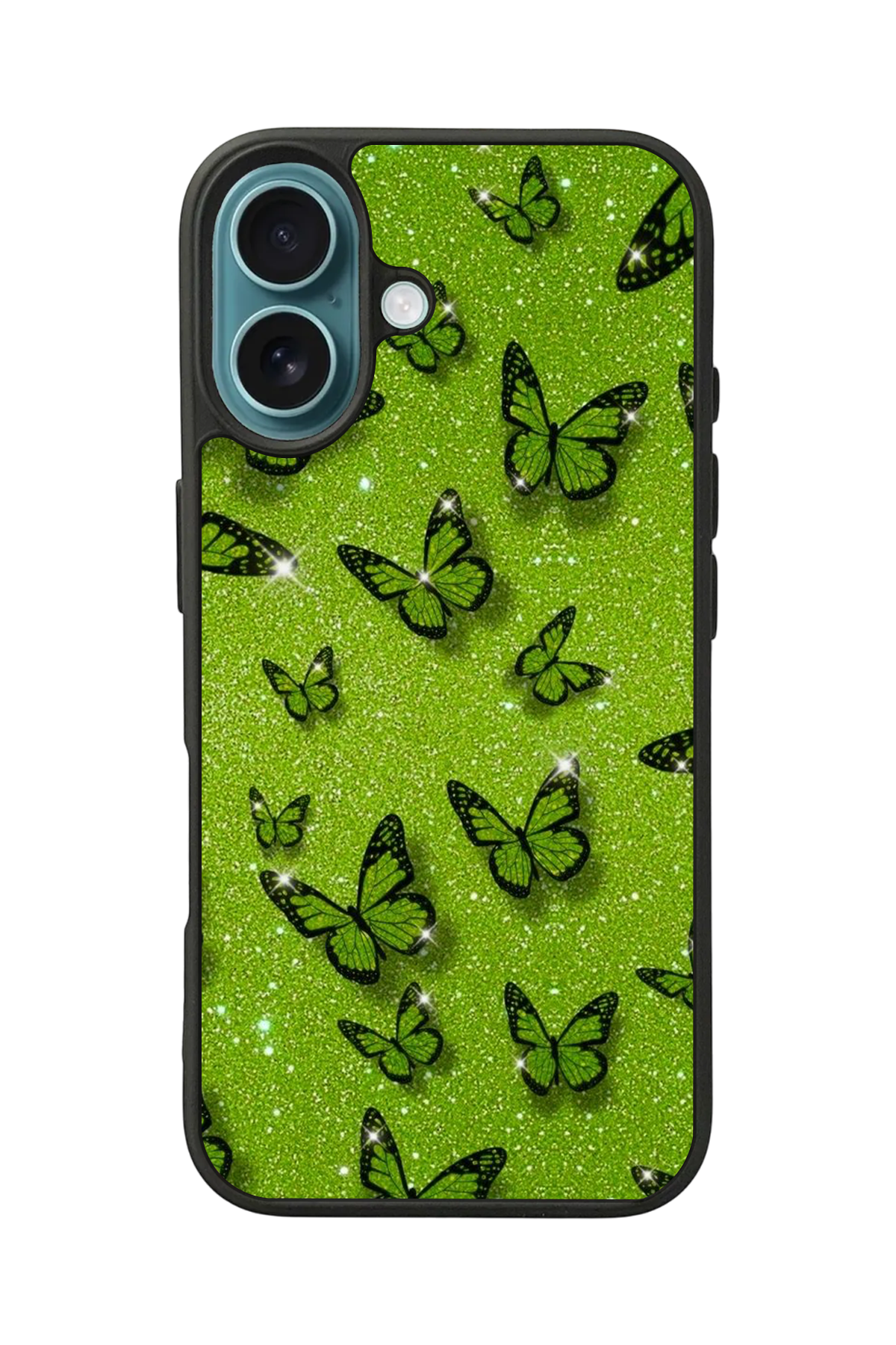 iPhone 16 Plus Uyumlu Kelebek Tasarımlı Glossy Premium Kılıf