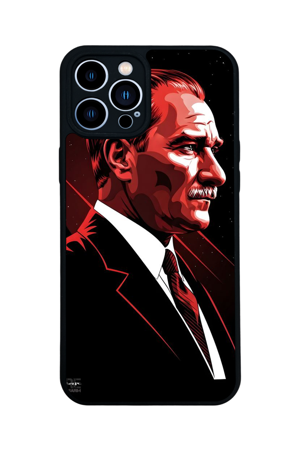 iPhone 13 Pro Max Uyumlu Mustafa Kemal Ataturk Tasarımlı Glossy Premium Kılıf