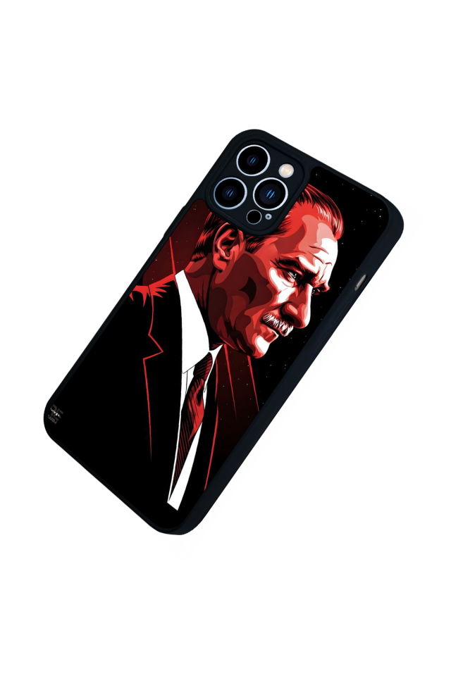 iPhone 13 Pro Max Uyumlu Mustafa Kemal Ataturk Tasarımlı Glossy Premium Kılıf