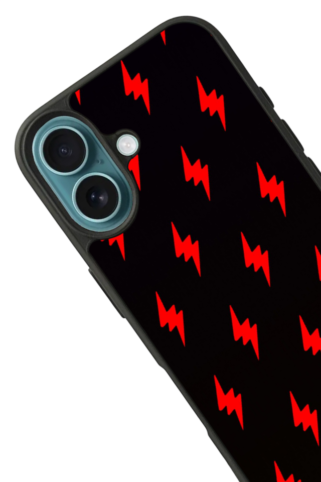 iPhone 16 Uyumlu Simsek Tasarımlı Glossy Premium Kılıf