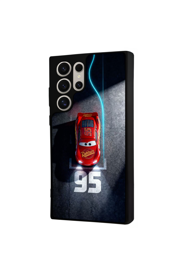 Samsung Galaxy S23 Ultra Uyumlu Şimsek McQueen Tasarımlı Glossy Premium Kılıf