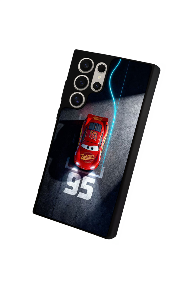 Samsung Galaxy S23 Ultra Uyumlu Şimsek McQueen Tasarımlı Glossy Premium Kılıf