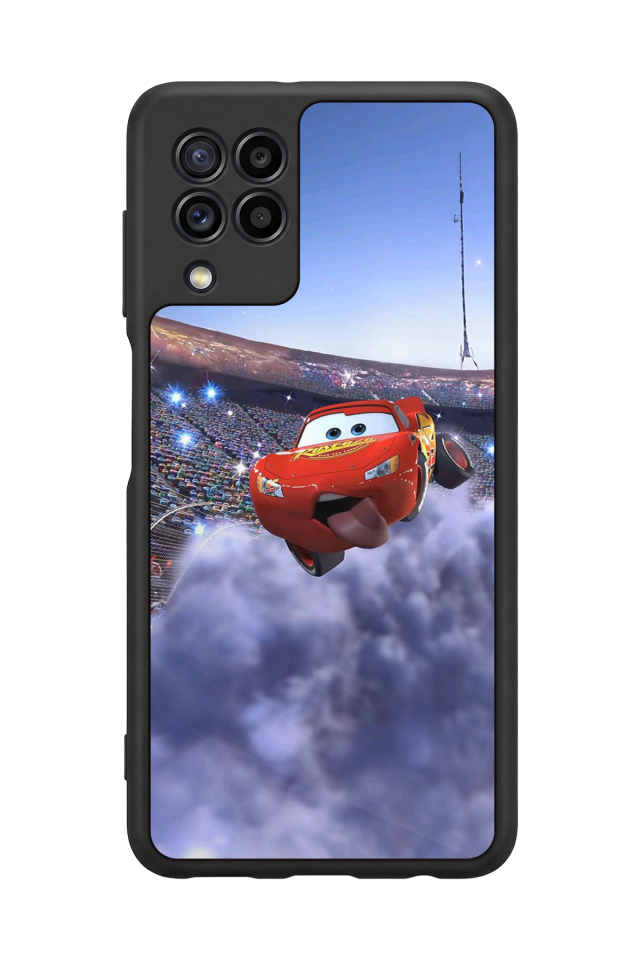 Samsung Galaxy M22 Uyumlu Şimsek McQueen Tasarımlı Glossy Premium Kılıf