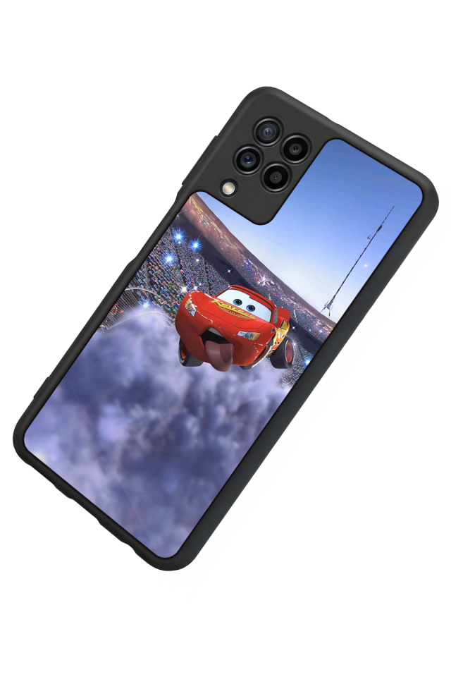 Samsung Galaxy M22 Uyumlu Şimsek McQueen Tasarımlı Glossy Premium Kılıf