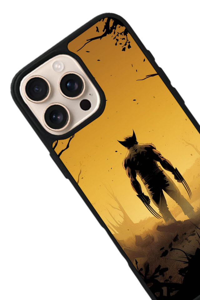 iPhone 16 Pro Uyumlu Wolverine Tasarımlı Glossy Premium Kılıf