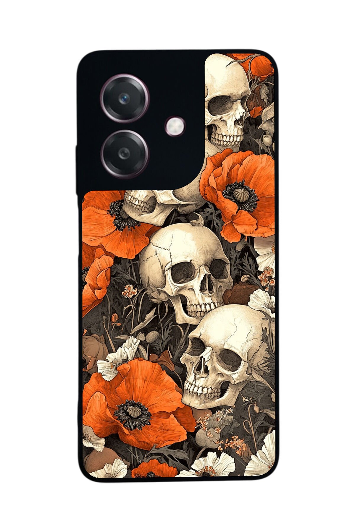 Oppo A3 5G Uyumlu KuruKafa Tasarımlı Glossy Premium Kılıf