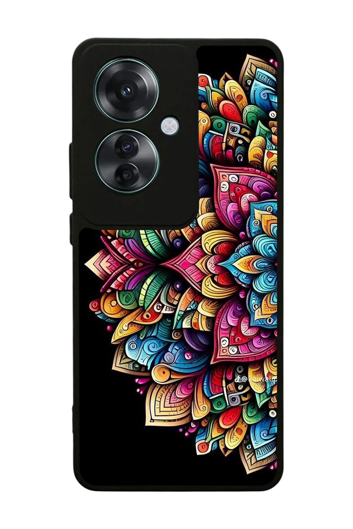Oppo Reno 11F Uyumlu Mandala Tasarımlı Glossy Premium Kılıf