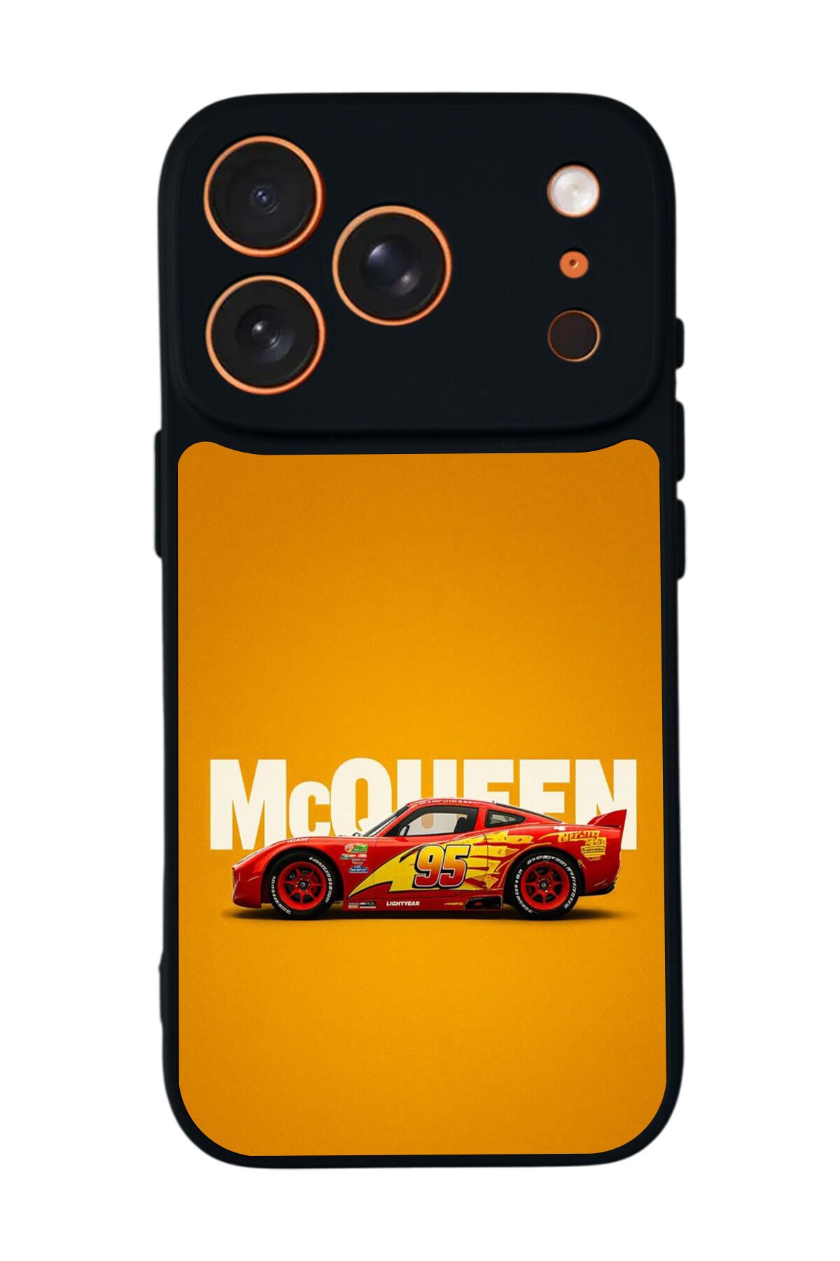 iPhone 17 Pro Uyumlu Şimsek McQueen Tasarımlı Glossy Premium Kılıf