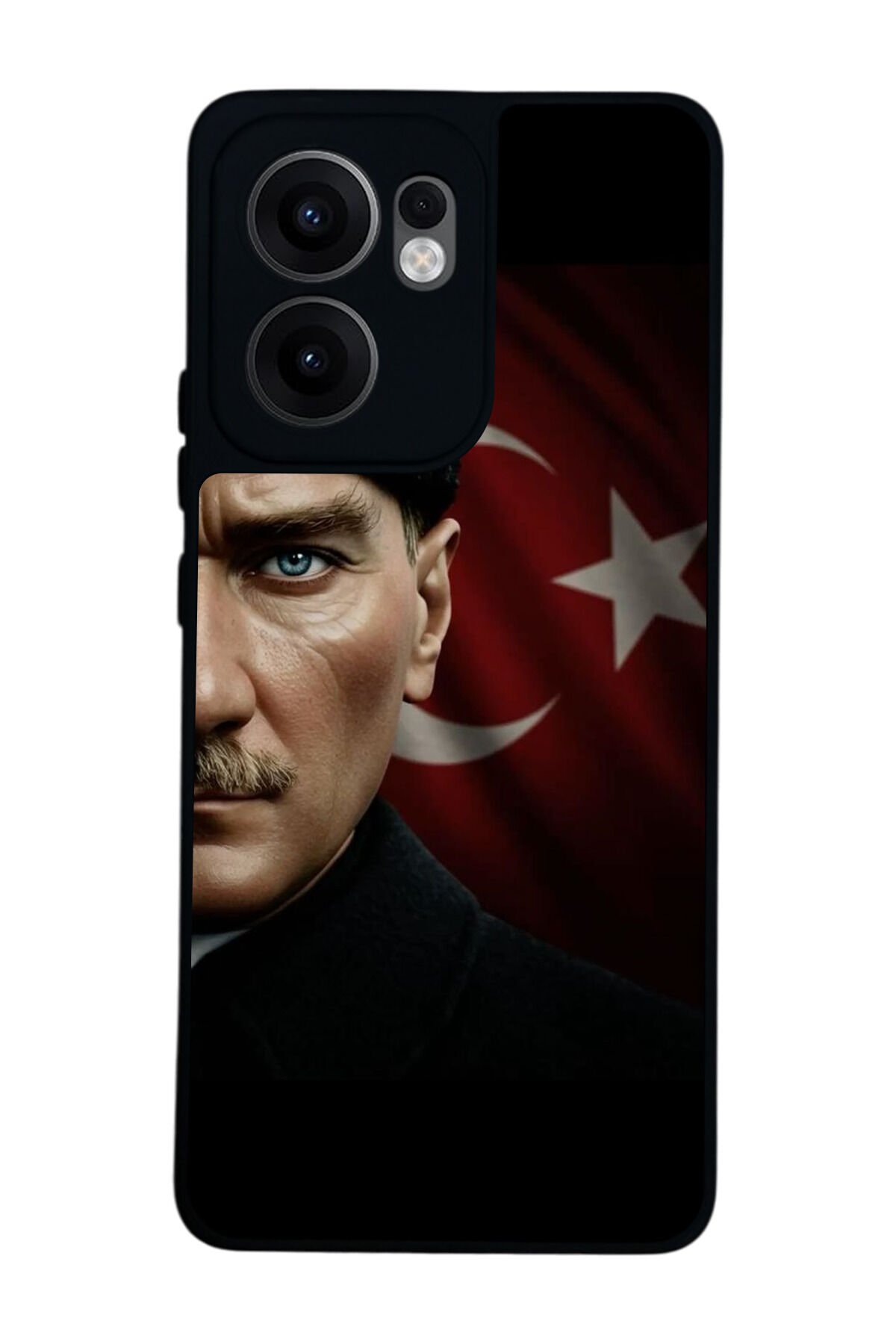 Oppo Reno 13F Uyumlu Mustafa Kemal Ataturk Tasarımlı Glossy Premium Kılıf