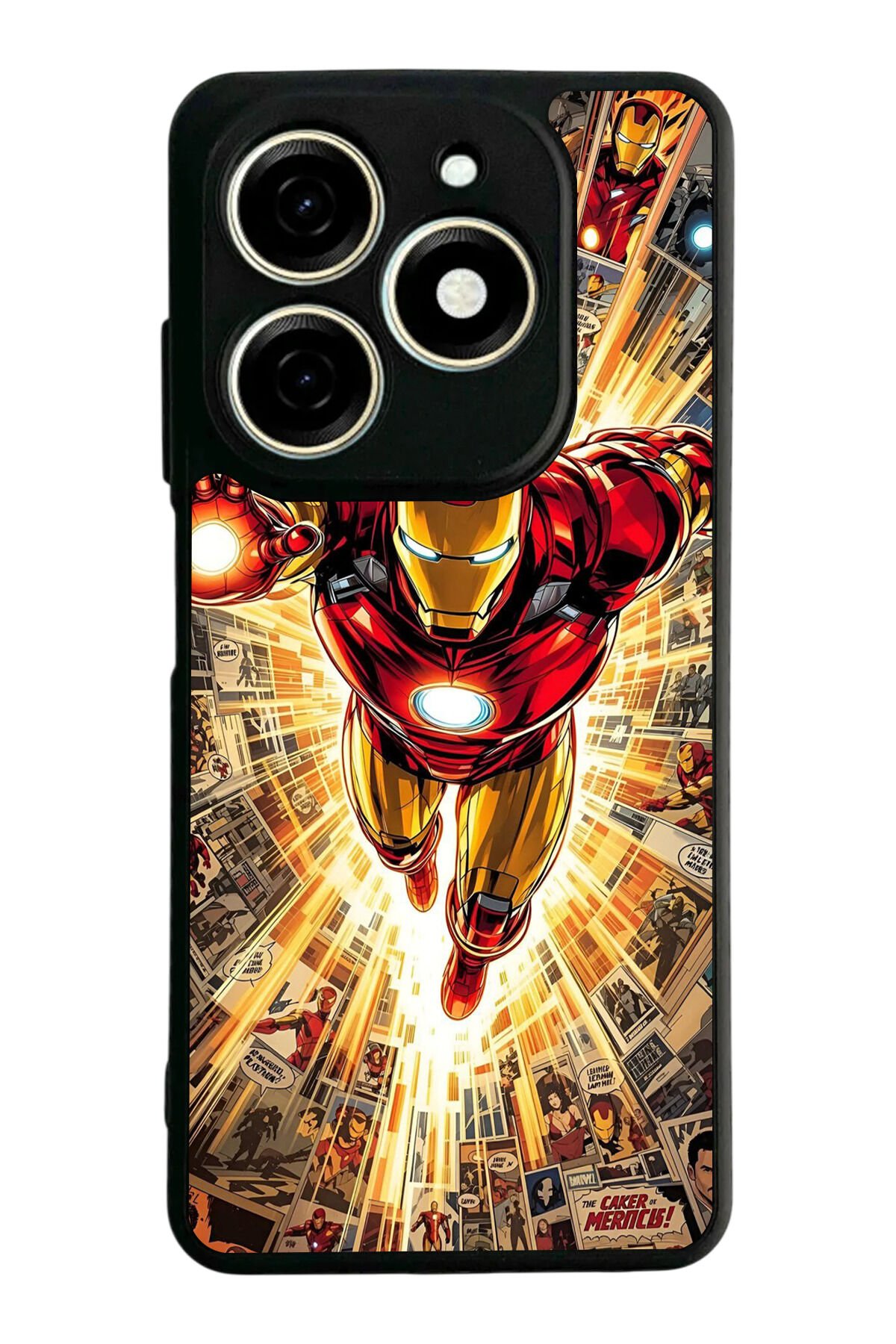 Infınıx Smart 8 Pro Uyumlu Iron Man ( Demir Adam ) Tasarımlı Glossy Premium Kılıf