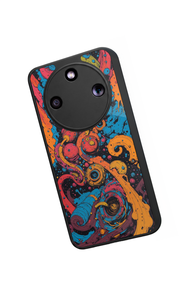 Honor Magic 8 Lite Uyumlu Abstract Tasarımlı Glossy Premium Kılıf
