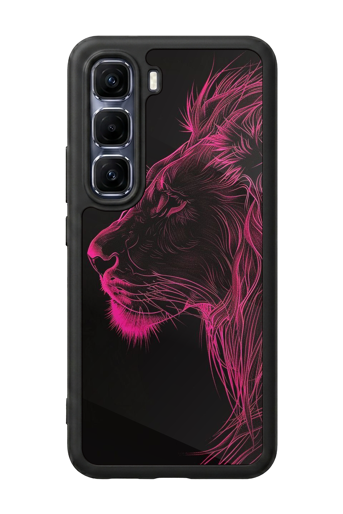 Infinix Hot 60 Pro Plus Uyumlu Aslan Tasarımlı Glossy Premium Kılıf