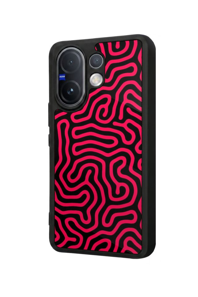 Vivo V60 Uyumlu Çizgi Sanatı Tasarımlı Glossy Premium Kılıf