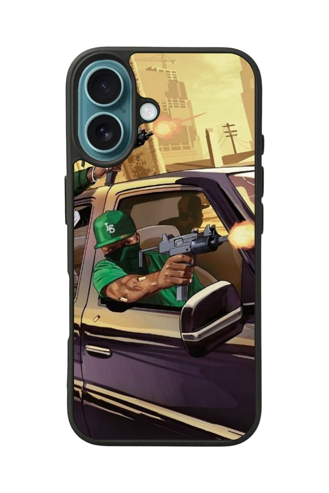 iPhone 16 Uyumlu GTA Tasarımlı Glossy Premium Kılıf