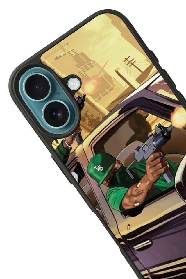 iPhone 16 Uyumlu GTA Tasarımlı Glossy Premium Kılıf