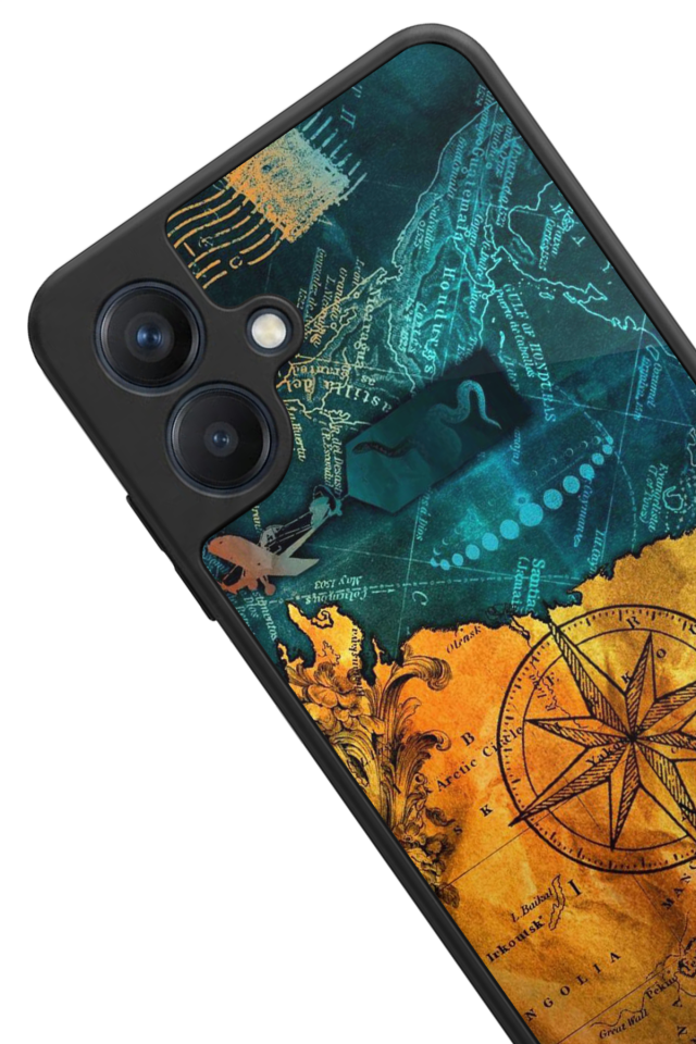 Samsung Galaxy A07 Uyumlu Harita Tasarımlı Glossy Premium Kılıf