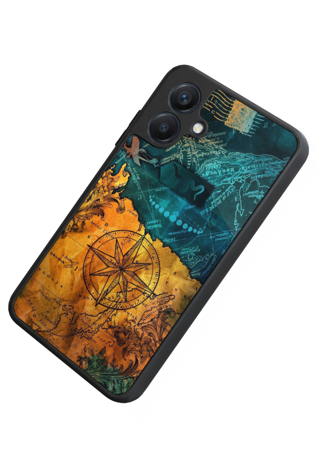 Samsung Galaxy A07 Uyumlu Harita Tasarımlı Glossy Premium Kılıf