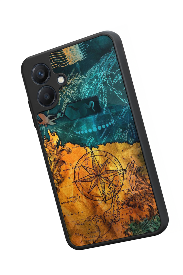 Samsung Galaxy A07 Uyumlu Harita Tasarımlı Glossy Premium Kılıf