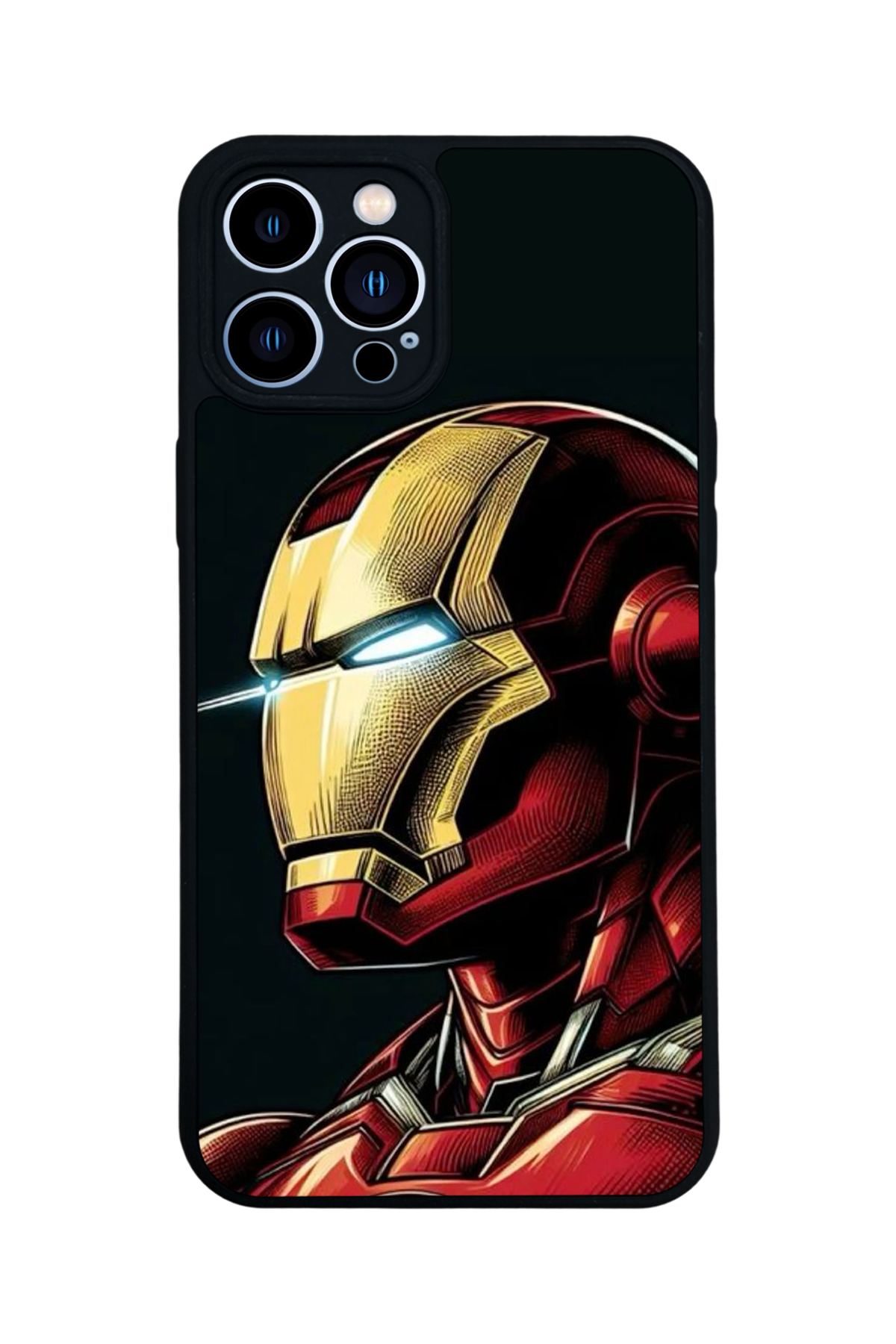 iPhone 12 Pro Max Uyumlu  Iron Man ( Demir Adam ) Tasarımlı Glossy Premium Kılıf