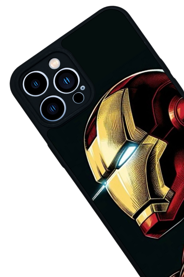 iPhone 12 Pro Max Uyumlu  Iron Man ( Demir Adam ) Tasarımlı Glossy Premium Kılıf
