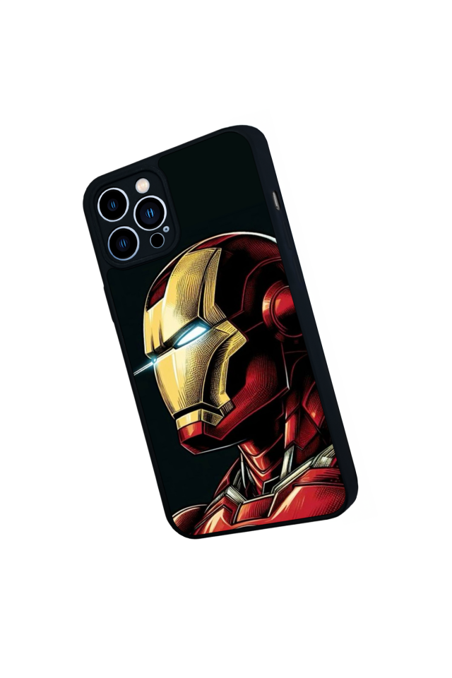 iPhone 12 Pro Max Uyumlu  Iron Man ( Demir Adam ) Tasarımlı Glossy Premium Kılıf