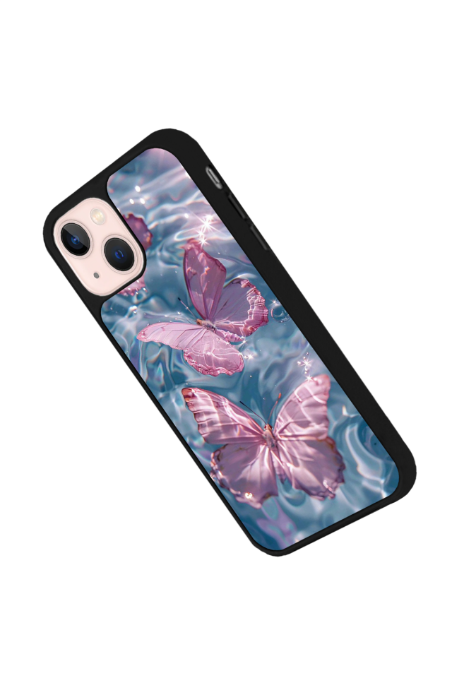 iPhone 15 Uyumlu Kelebek Tasarımlı Glossy Premium Kılıf
