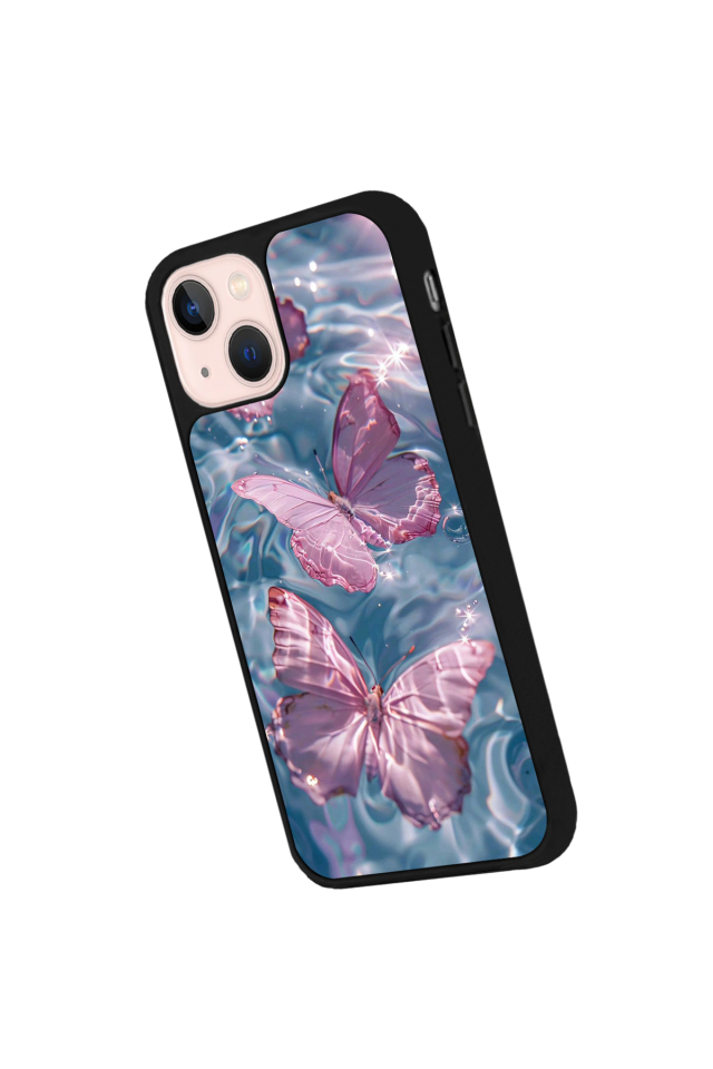 iPhone 15 Uyumlu Kelebek Tasarımlı Glossy Premium Kılıf