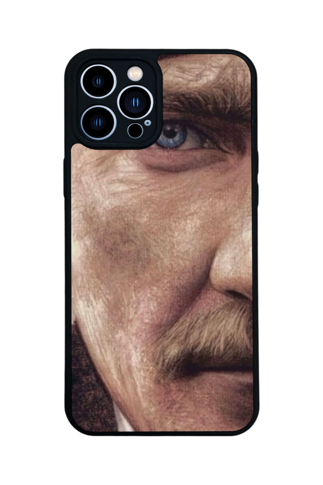 iPhone 13 Pro Max Uyumlu Mustafa Kemal Ataturk Tasarımlı Glossy Premium Kılıf
