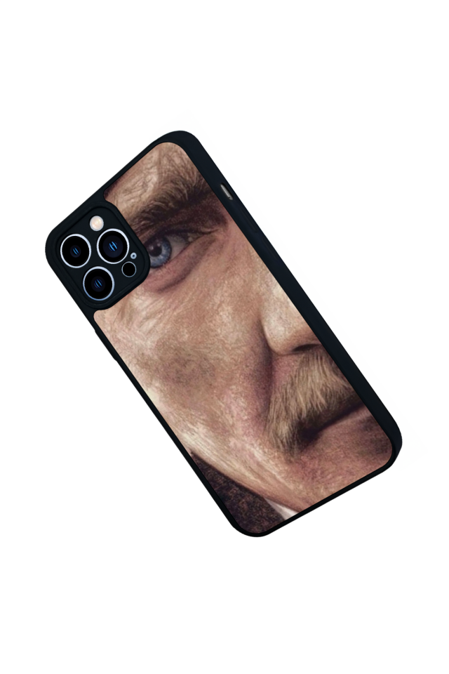 iPhone 13 Pro Max Uyumlu Mustafa Kemal Ataturk Tasarımlı Glossy Premium Kılıf
