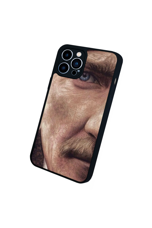 iPhone 13 Pro Max Uyumlu Mustafa Kemal Ataturk Tasarımlı Glossy Premium Kılıf