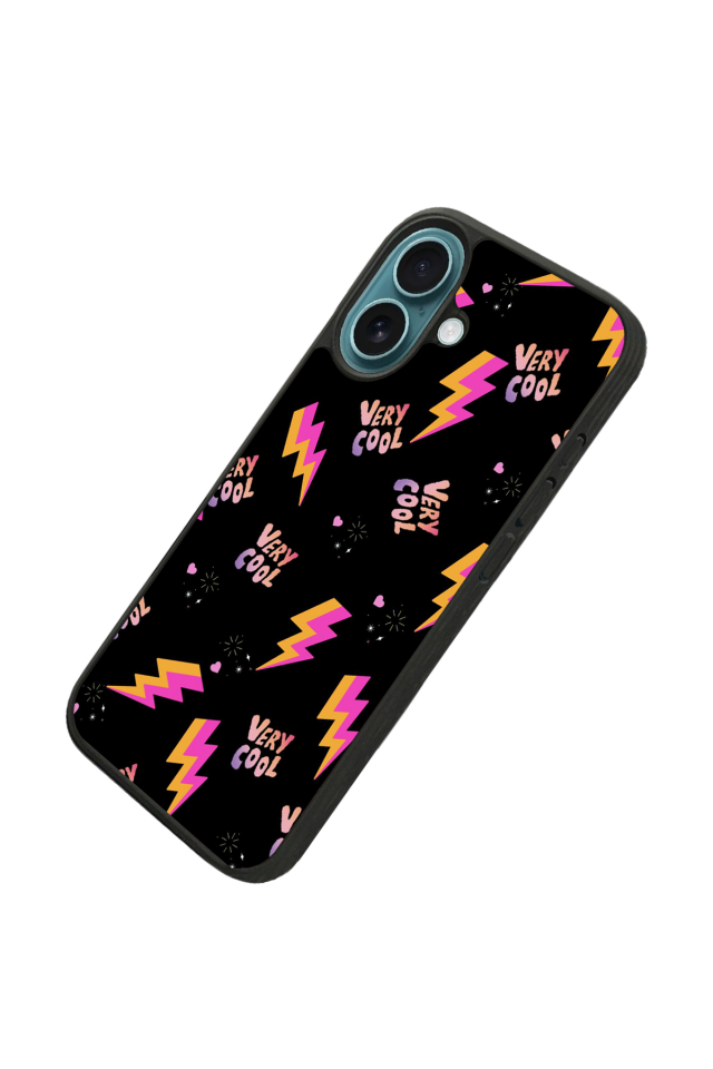 iPhone 16 Uyumlu Simsek Tasarımlı Glossy Premium Kılıf