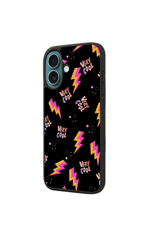 iPhone 16 Uyumlu Simsek Tasarımlı Glossy Premium Kılıf