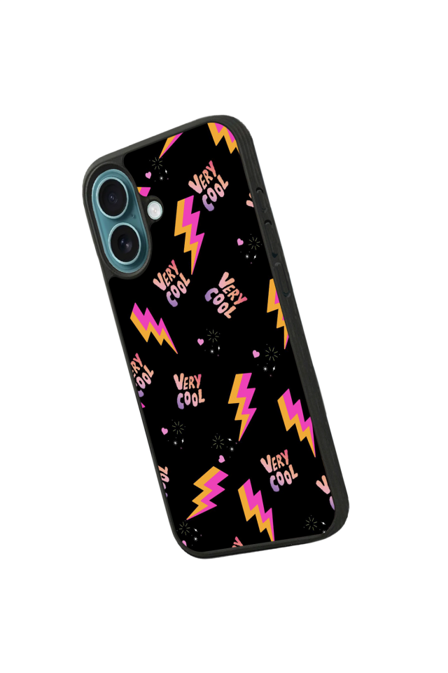 iPhone 16 Uyumlu Simsek Tasarımlı Glossy Premium Kılıf