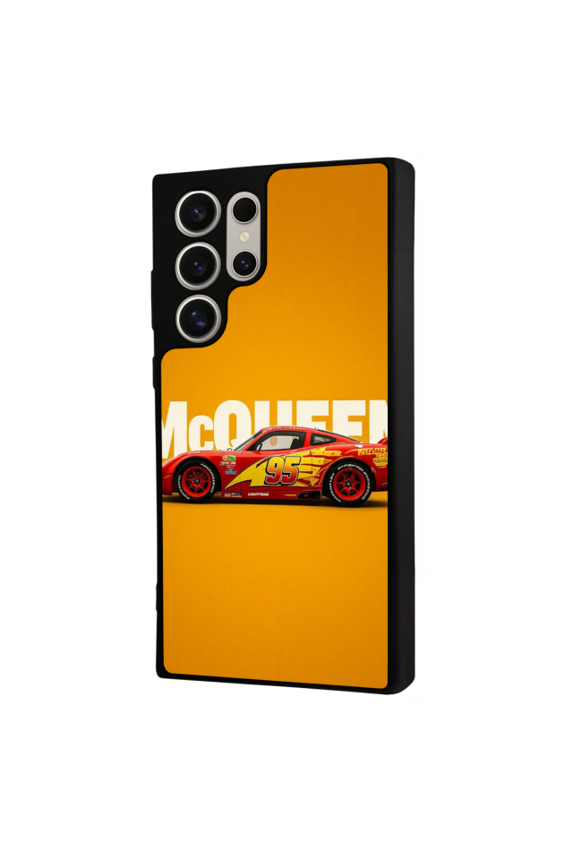 Samsung Galaxy S23 Ultra Uyumlu Şimsek McQueen Tasarımlı Glossy Premium Kılıf