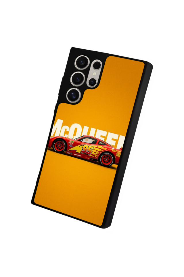 Samsung Galaxy S23 Ultra Uyumlu Şimsek McQueen Tasarımlı Glossy Premium Kılıf