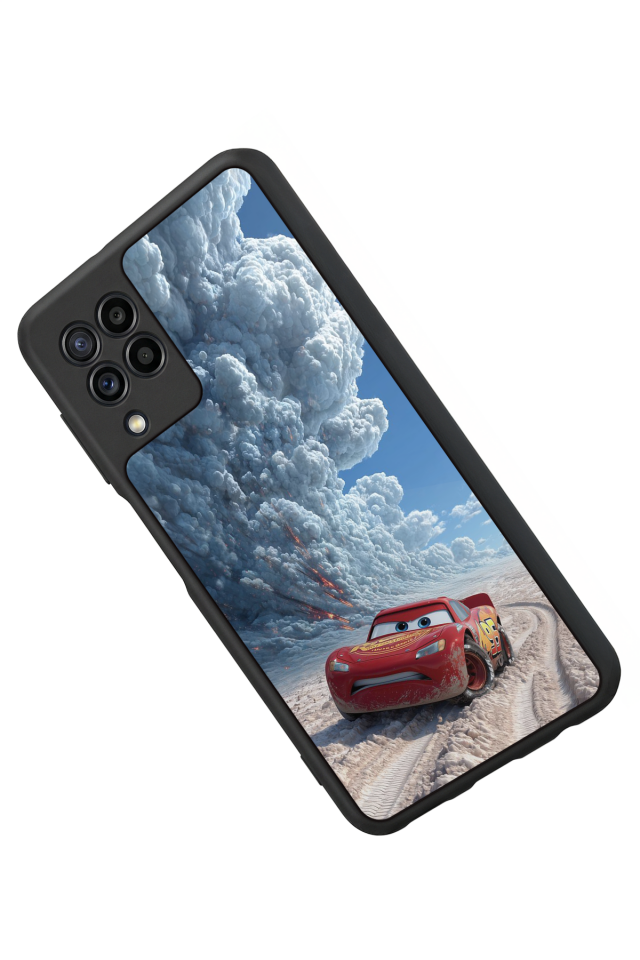 Samsung Galaxy M22 Uyumlu Şimsek McQueen Tasarımlı Glossy Premium Kılıf
