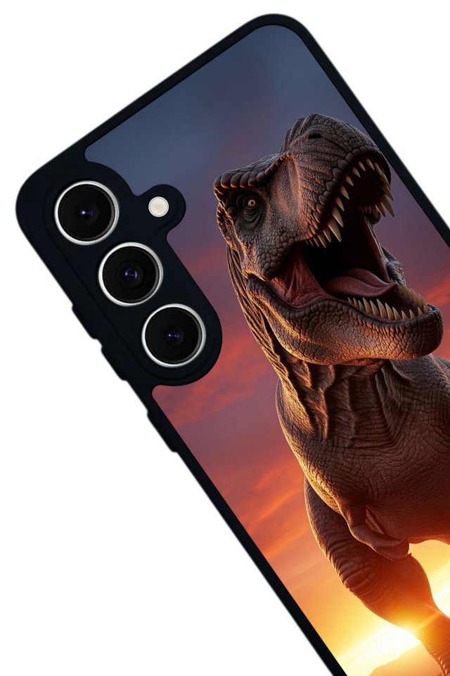 Samsung Galaxy A16 Uyumlu Dinazor Tasarımlı Glossy Premium Kılıf