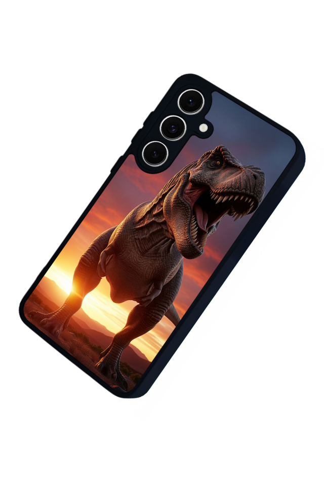 Samsung Galaxy A16 Uyumlu Dinazor Tasarımlı Glossy Premium Kılıf